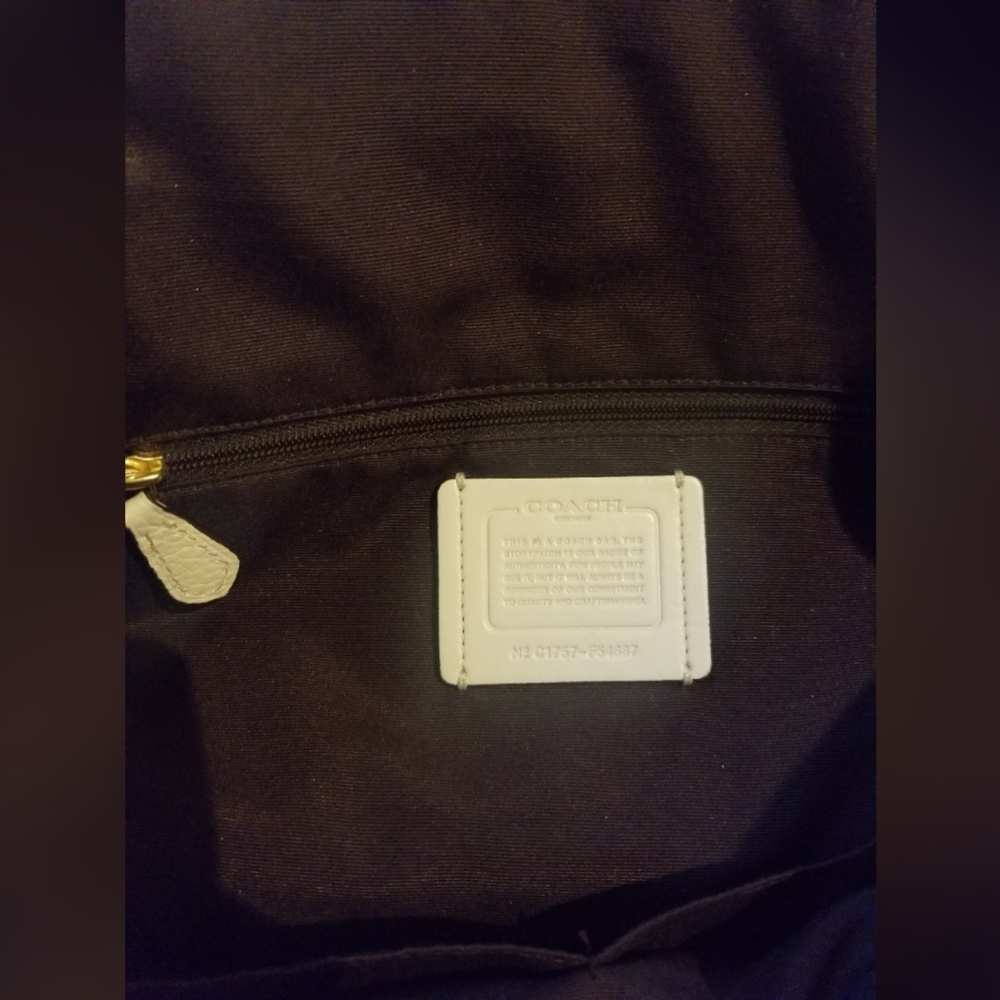 Coach white leather tote bag - Picture 6 of 8